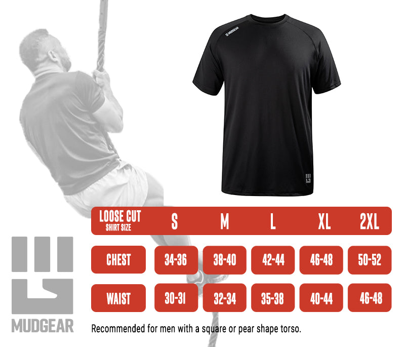 Men's Loose Fit Performance Shirt VX - Short Sleeve (Black)
