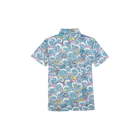 Youth FlexGRID Button Up - Ride the Wave