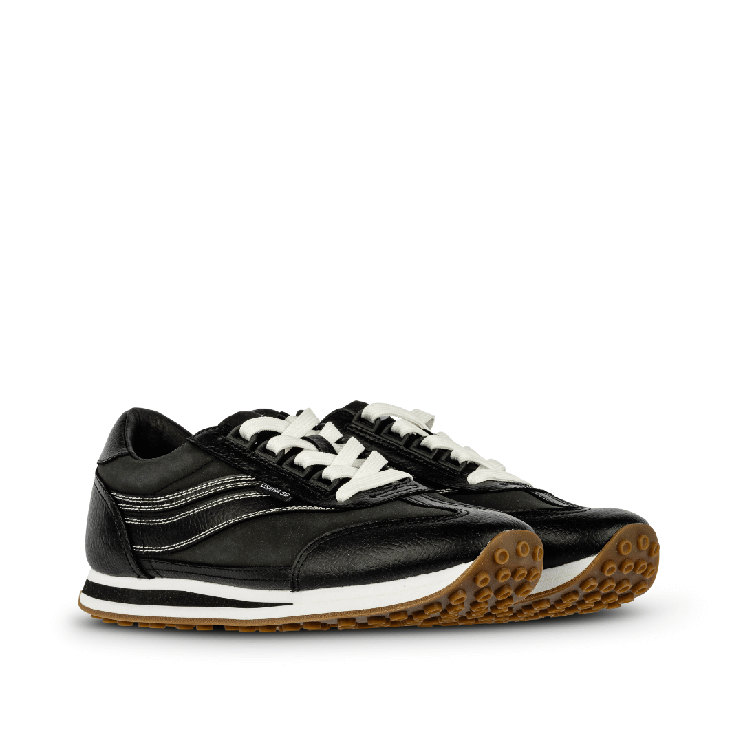 Osaga 80 Women's Black Leather Retro Sneaker