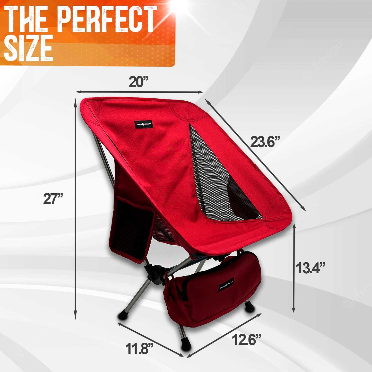 Pike Trail Ultralight Compact Outdoor Camping Tailgate Festival Beach Chair