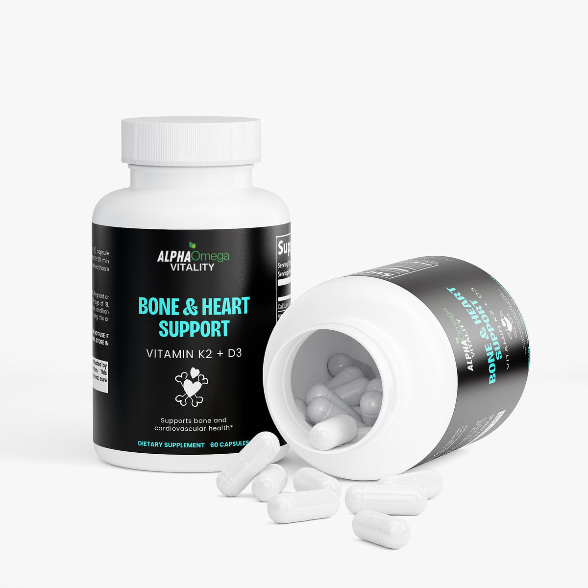 Bone and Heart Support with Vitamin K2 & D3 - 60 Capsules