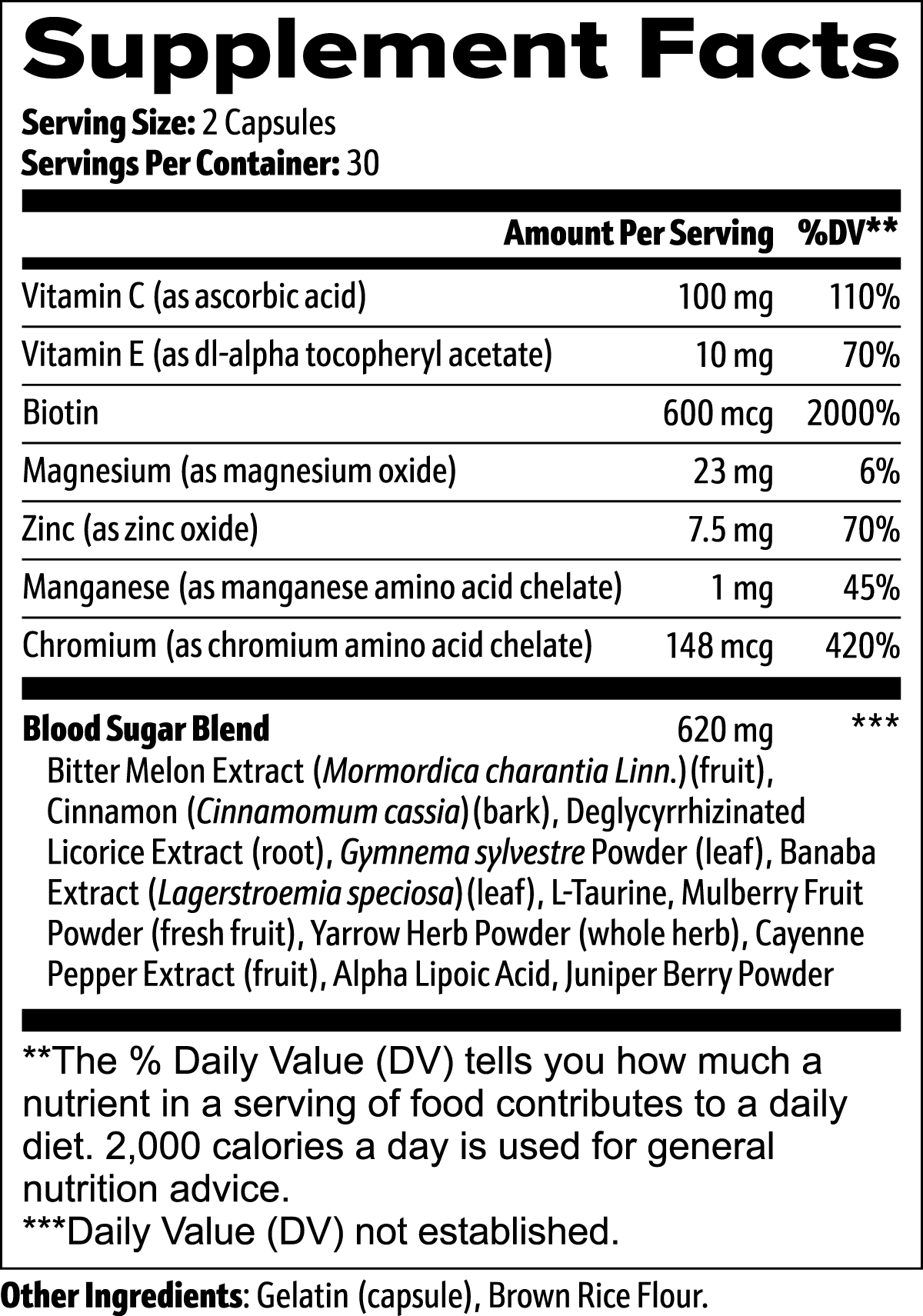 Normal Blood Sugar Supplement
