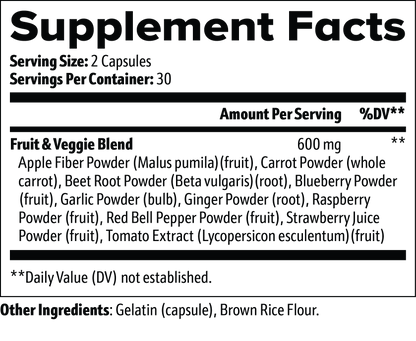 Natural Fruits and Veggies Capsules