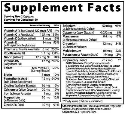 Brain & Focus Formula with A, B, Zinc and Chromium