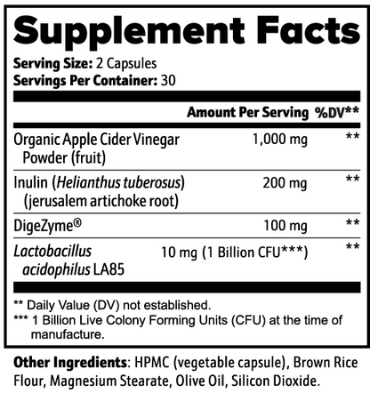 Apple Cider Vinegar Capsules – Natural Digestion & Metabolism Support