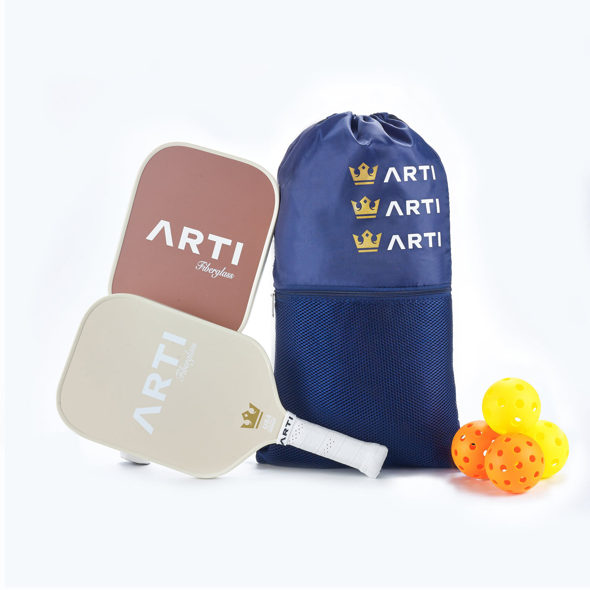 ARTI Fiberglass "Sandstorm" Pickleball Paddle Set