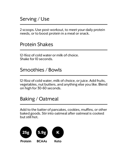 Unflavored Whey Protein Powder
