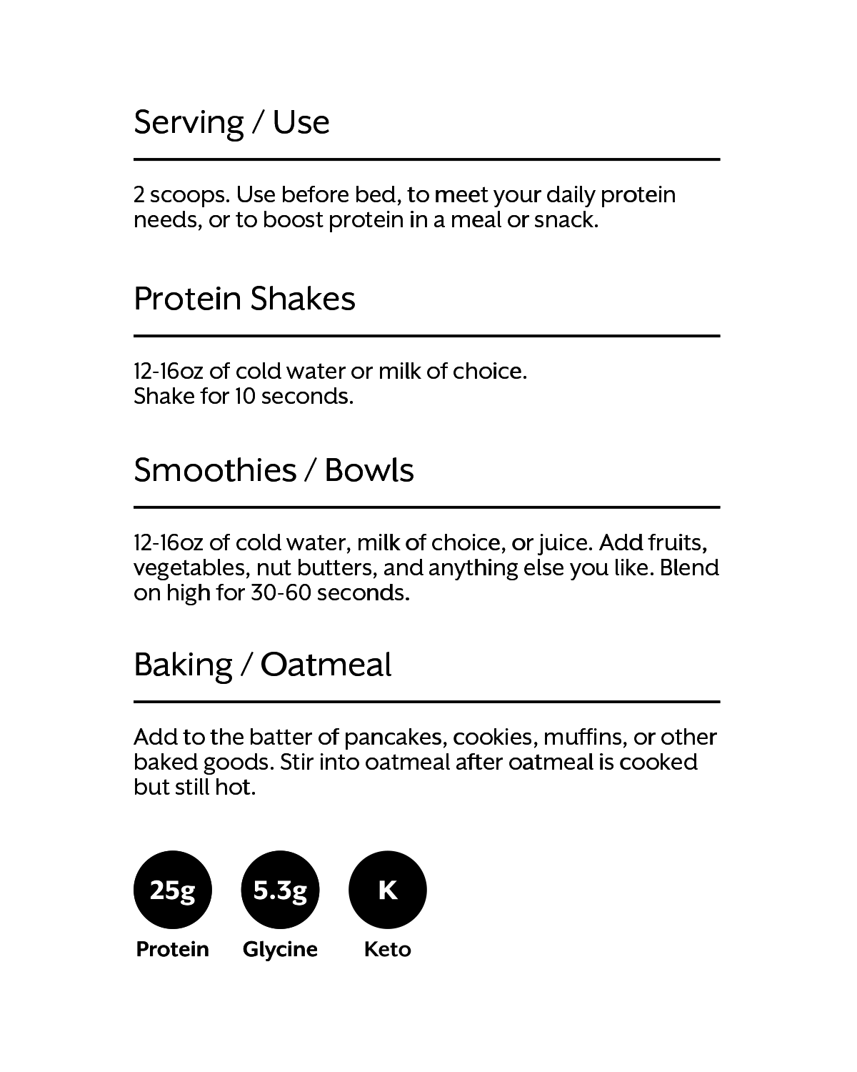 Unflavored Casein Protein Powder