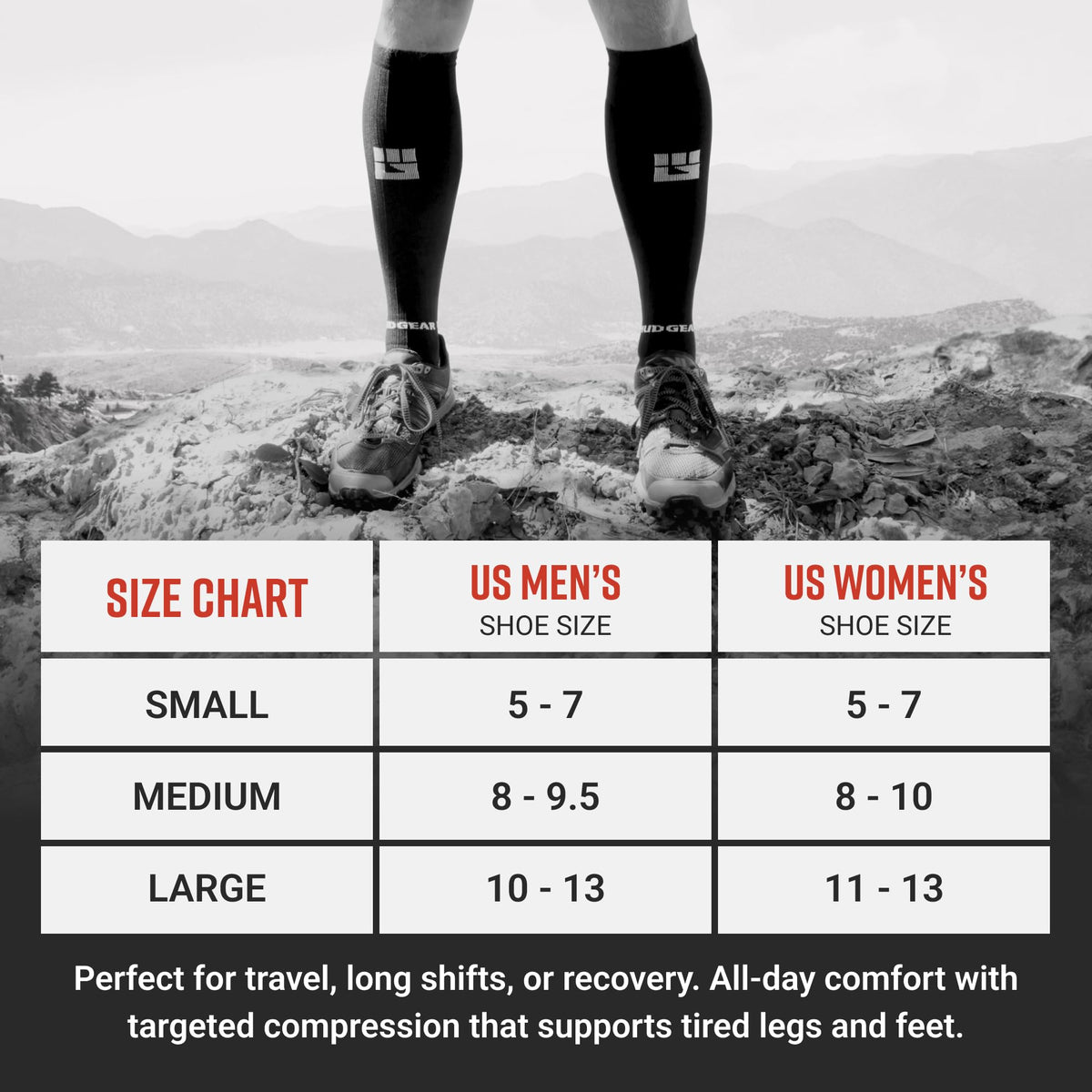 Tall Compression Socks (Black/Green)