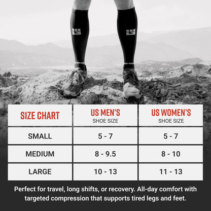 Tall Compression Socks (Black/Orange)