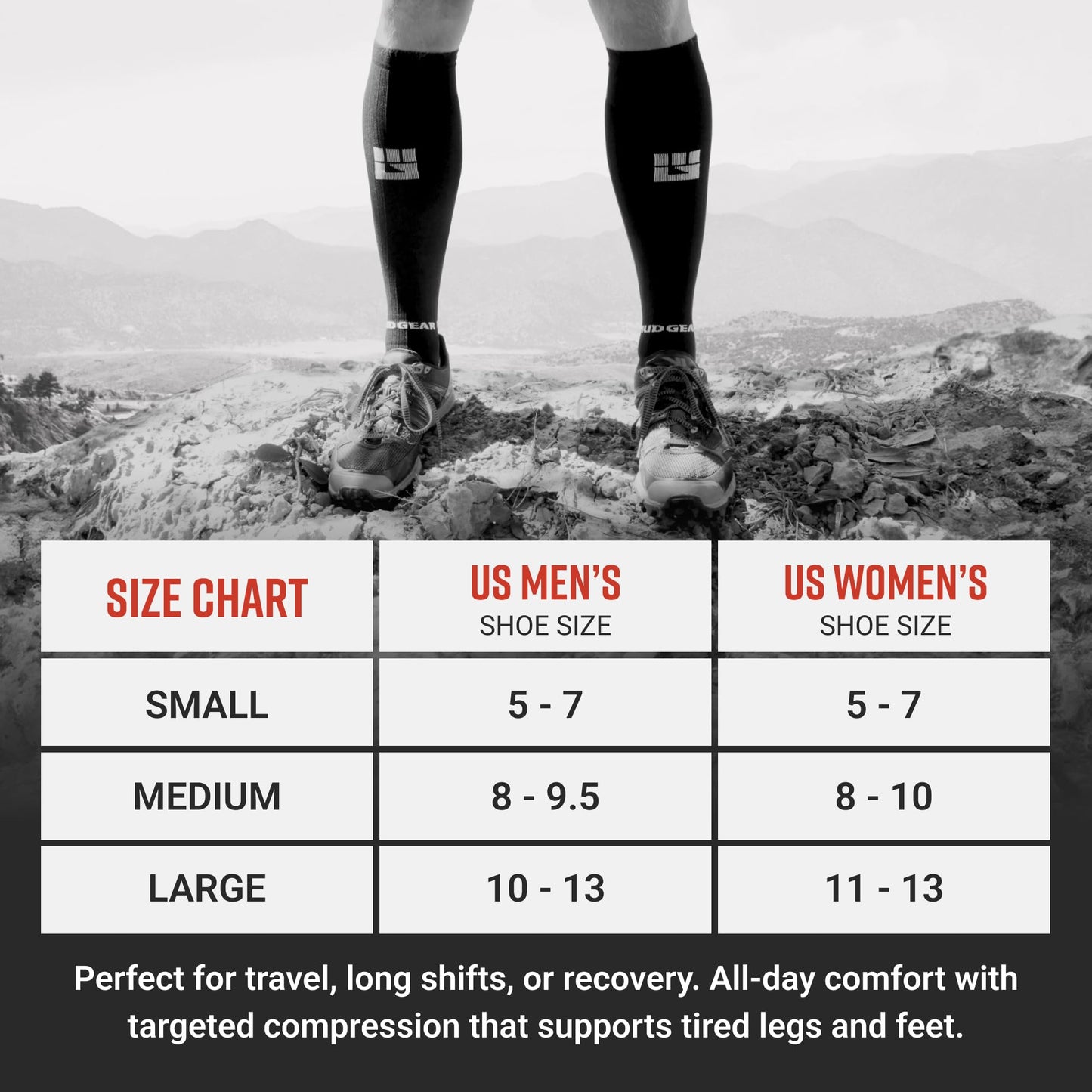 Tall Compression Socks (Gray/Gray)