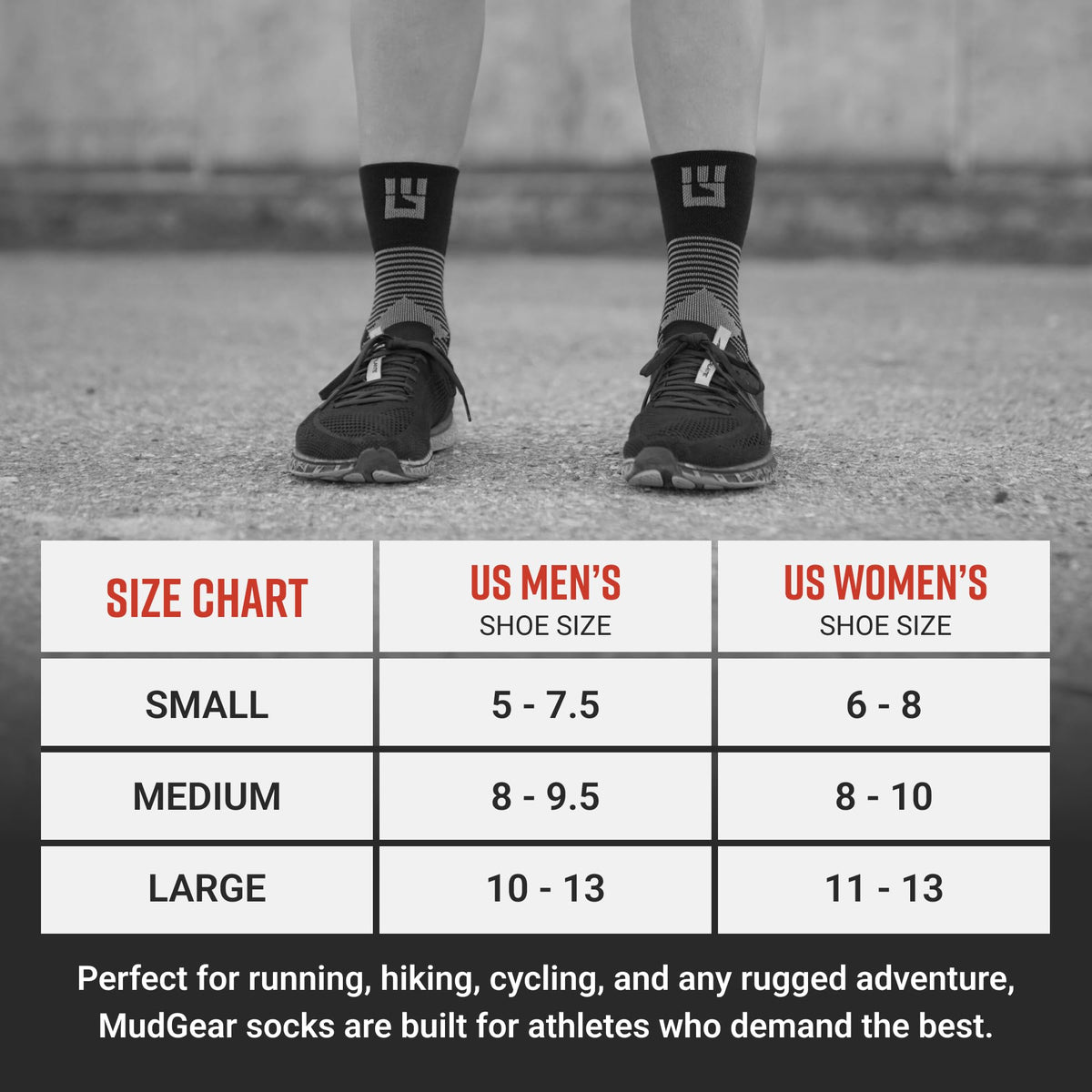 MudGear Hybrid Training Sock (RED)