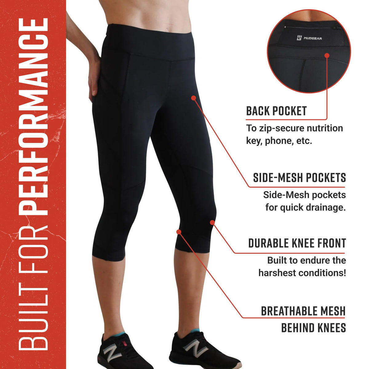 Women's Flex-Fit Compression Capri Leggings