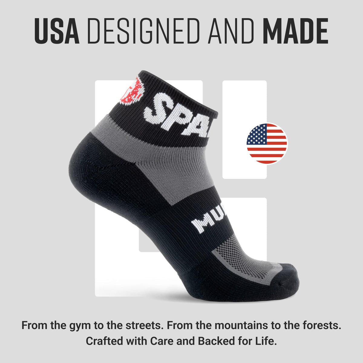 SPARTAN by MudGear Quarter (1/4) Crew Sock