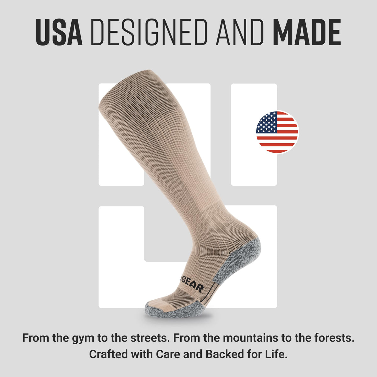 Tall Compression Socks Tactical Line (Coyote Tan)