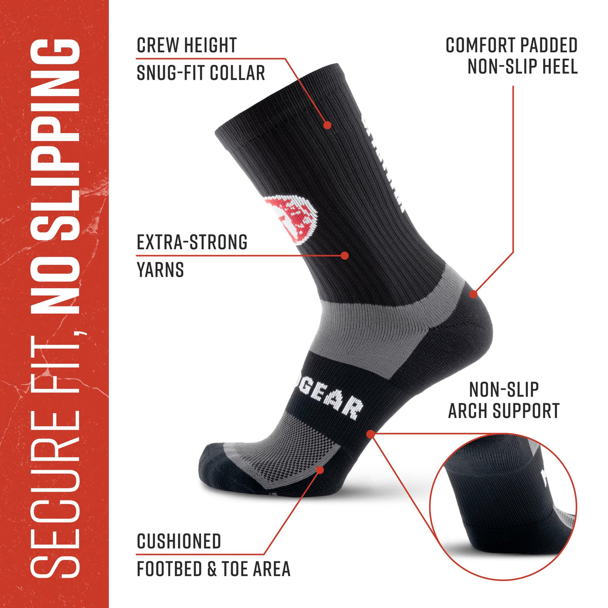 SPARTAN by MudGear Crew Height Sock