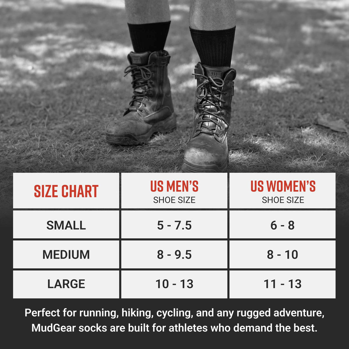 MudGear Ruck Sock (All Black)