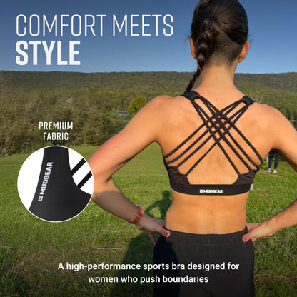 Women's Performance Sports Bra with Pockets - Black