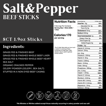 BERSKI Beef Sticks - Salt and Pepper