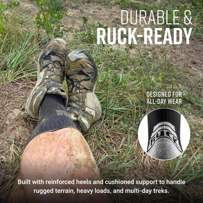 MudGear Ruck Sock (Black/Gray)