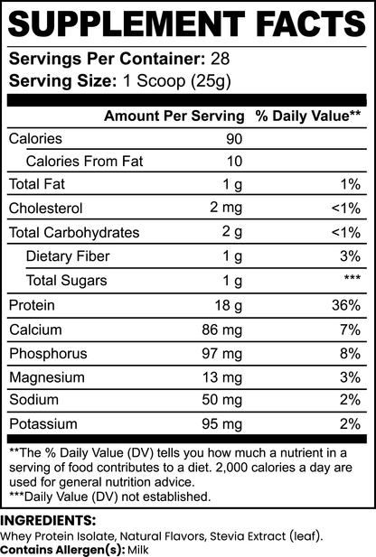 CHOCOLATE WHEY PROTEIN ISOLATE