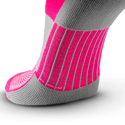 MudGear Quarter (¼) Crew Socks - Pink/Gray (2 pair pack)