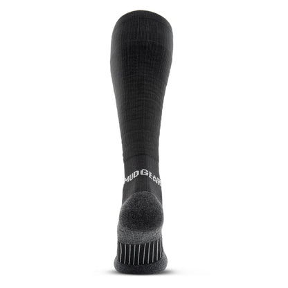 Tall Compression Merino Wool Socks (Black/Gray)