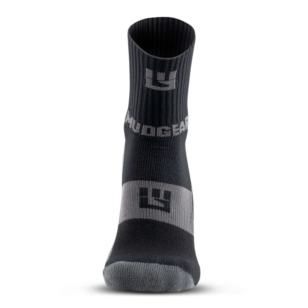 5" Crew Height Trail Running Sock (Black/Gray)