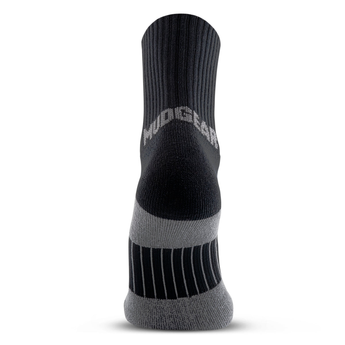 5" Crew Height Trail Running Sock (Black/Gray)