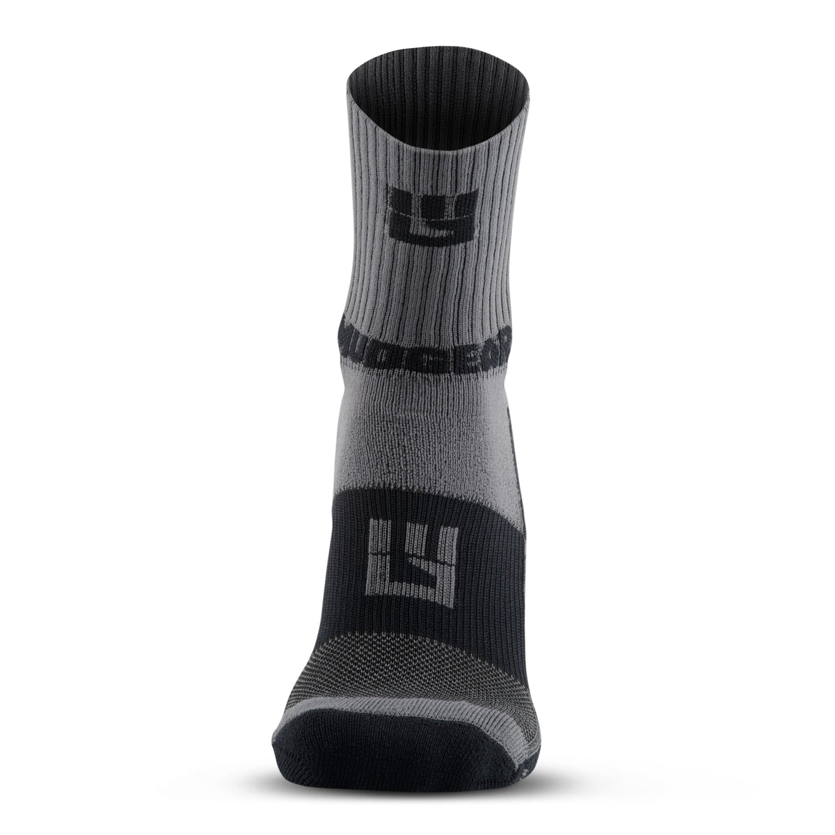 5" Crew Height Trail Running Sock (Gray/Black)
