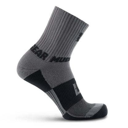 5" Crew Height Trail Running Sock (Gray/Black)