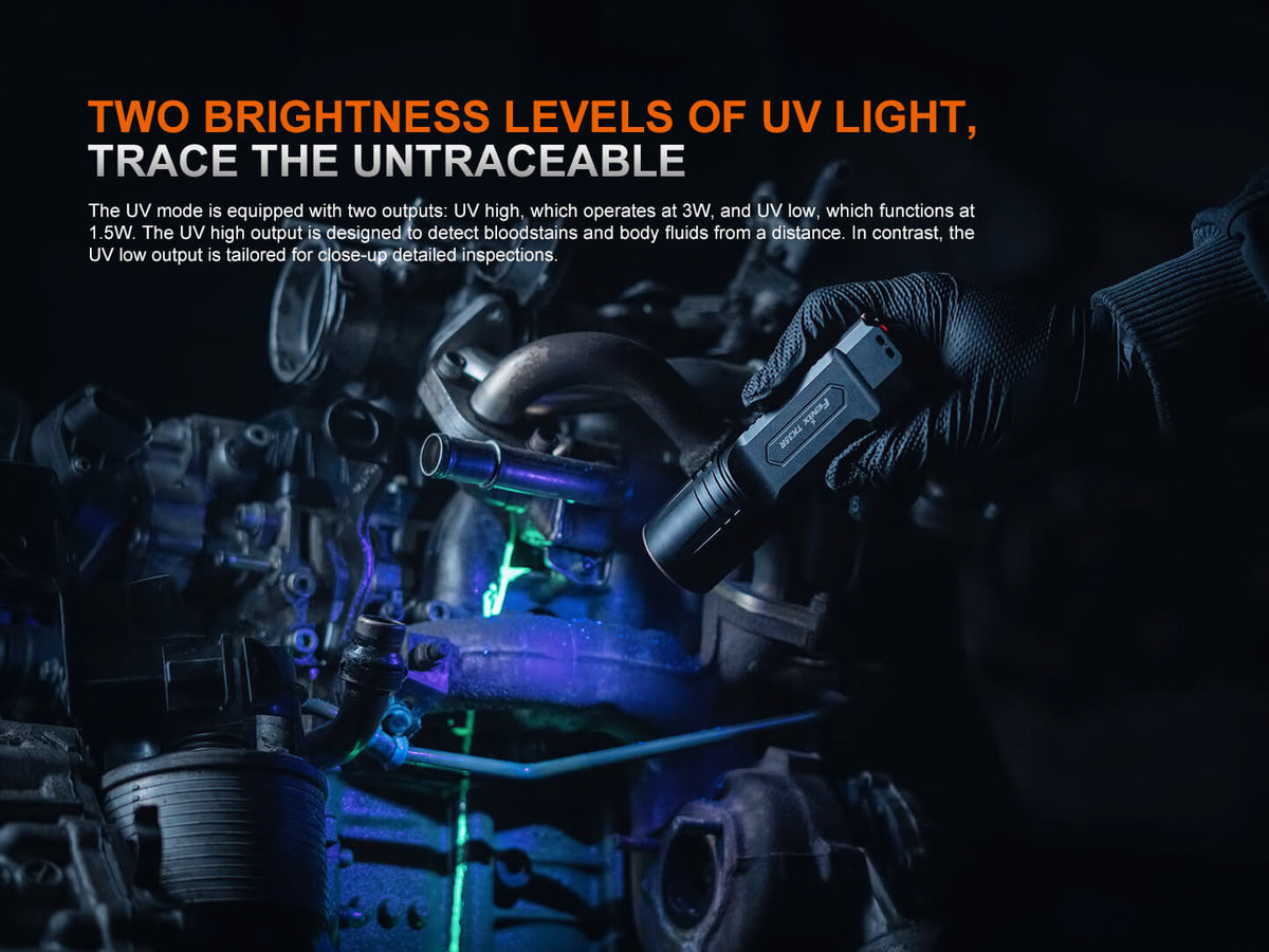 Fenix TK35R Rechargeable High-Performance Tactical Flashlight with UV Output