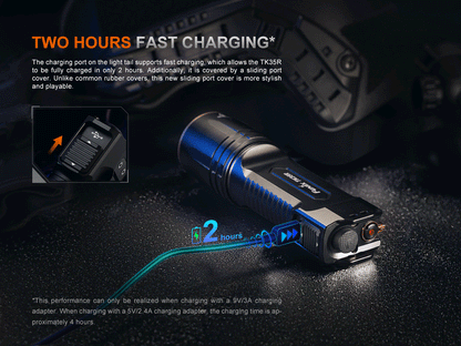 Fenix TK35R Rechargeable High-Performance Tactical Flashlight with UV Output