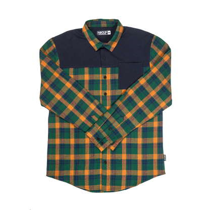 FlexTop Flannel - Forest Green/Golden Mustard