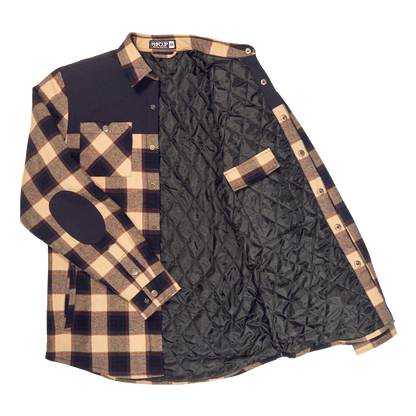 Flannel Jacket - Navy/Tan Plaid