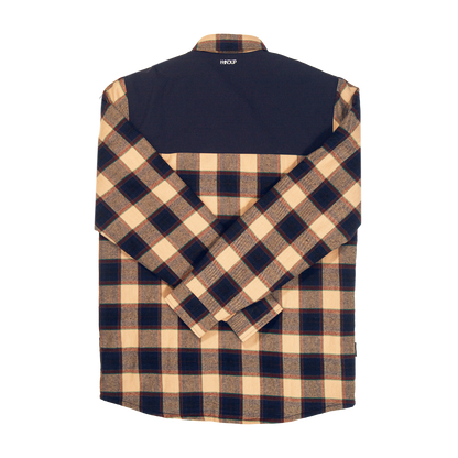 Flannel Jacket - Navy/Tan Plaid