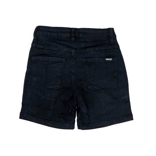 5.5" Stretch Jorts - Pure Black Hemmed