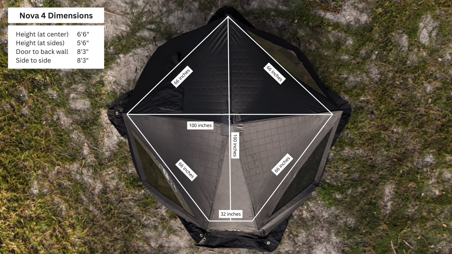 Nova 4 Sauna Tent Starter Package (4-person)