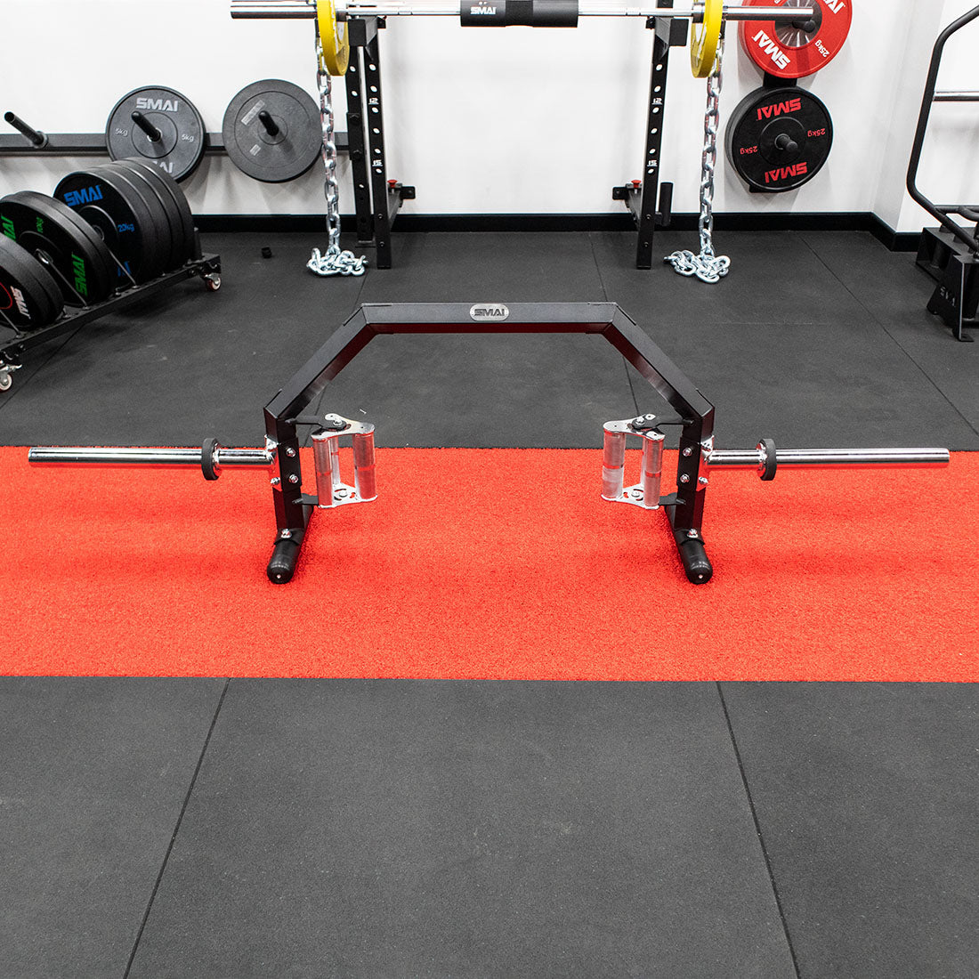 Open Hex Trap Bar with Rotating Handles - 3 Grip Sizes
