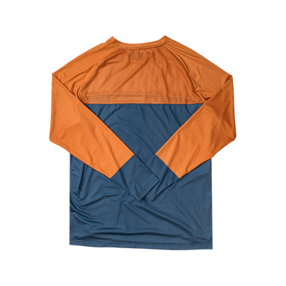 Long Sleeve VenTop Jersey - Burning Orange/Slate Grey