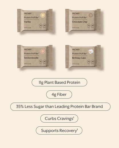 Plant Based Protein Puff Bars Variety Pack