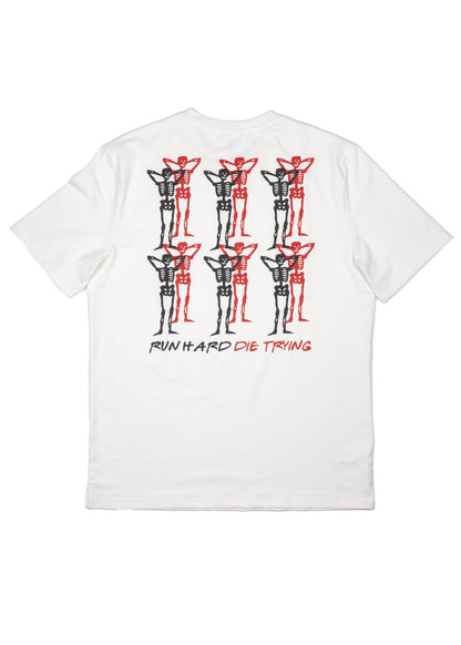 PACE PARTNERS RUN TEE, UNISEX - WHITE