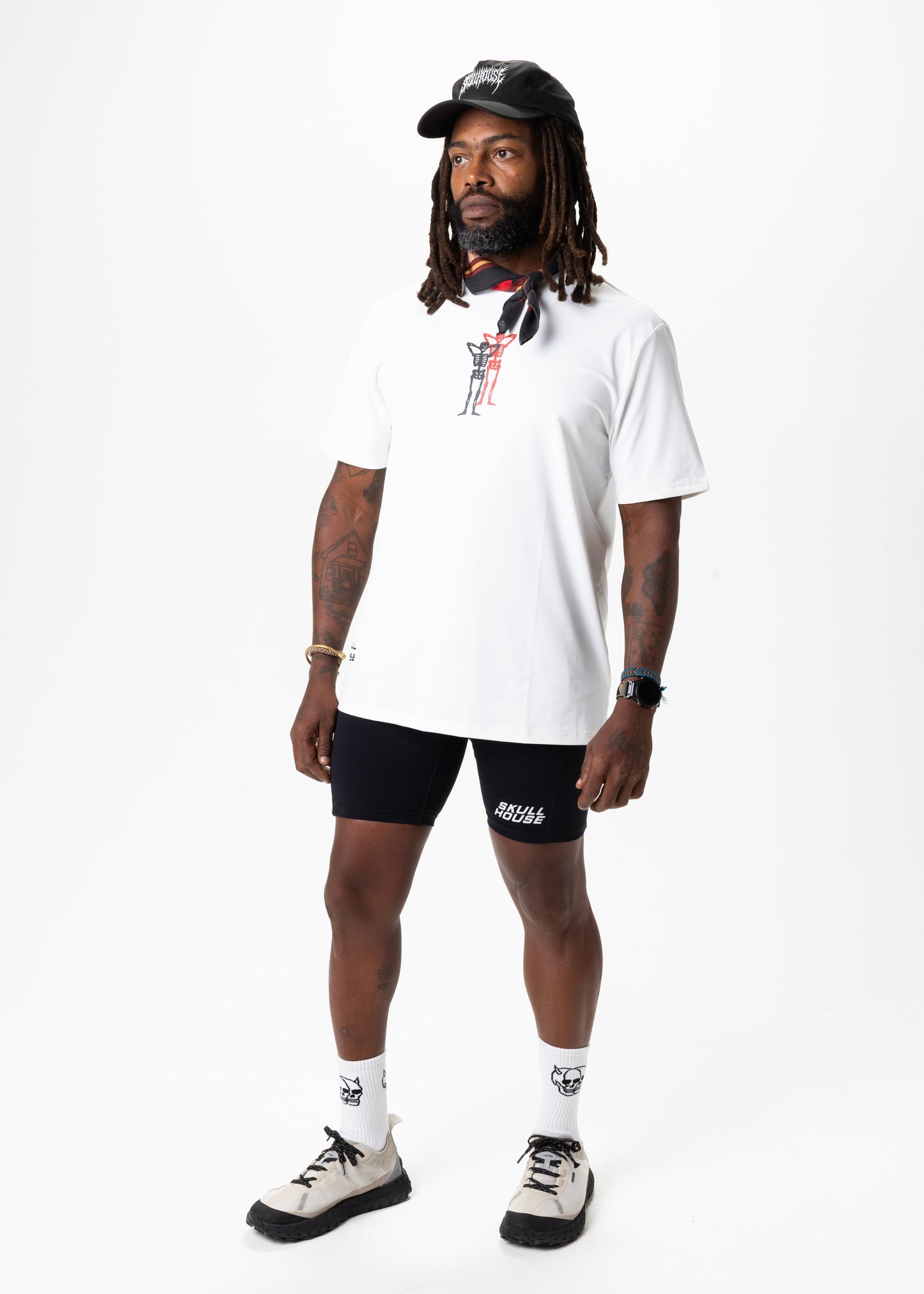 PACE PARTNERS RUN TEE, UNISEX - WHITE