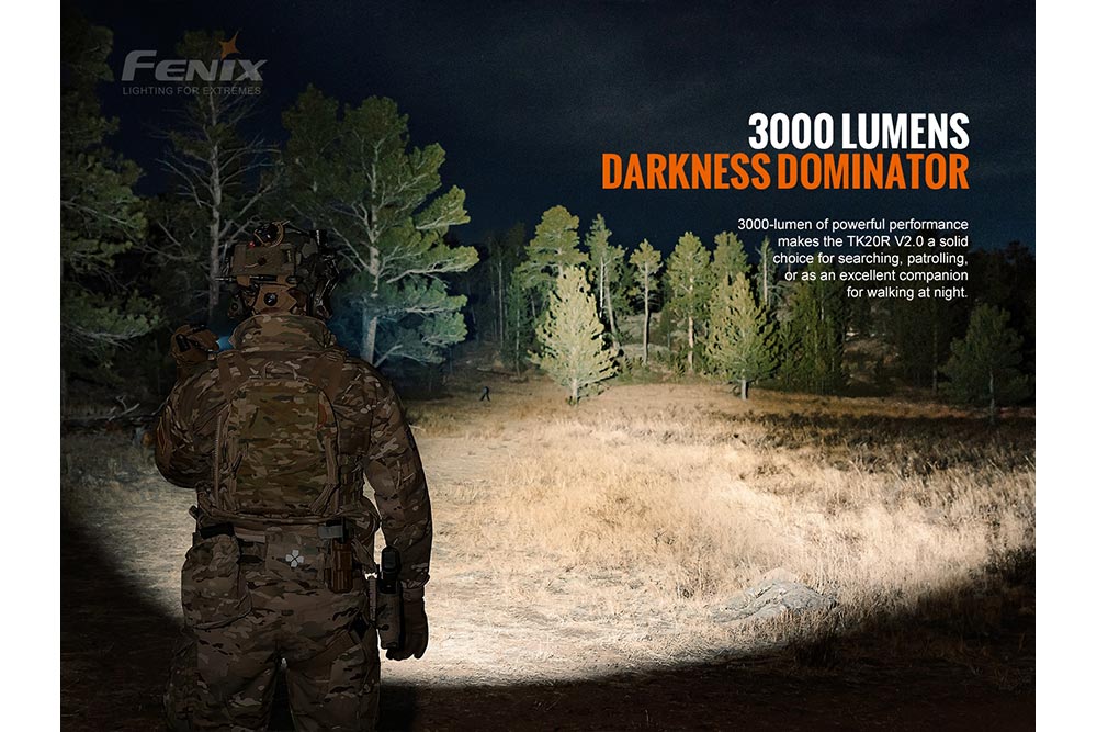 Fenix TK20R V2.0 Rechargeable Flashlight with FREE T5 Tactical Pen (optional)