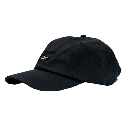 Unstructured Dad Hat -  Black "Bikes"
