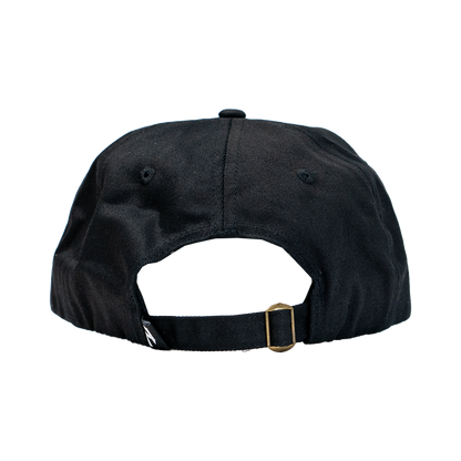 Unstructured Dad Hat -  Black "Bikes"