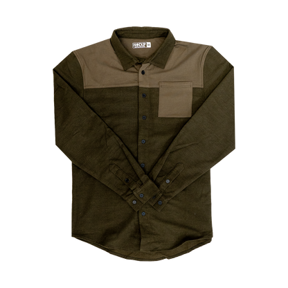 FlexTop Flannel - Solid Olive