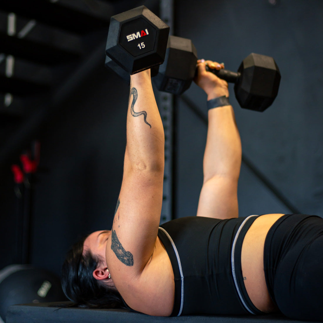 Rubber Hex Dumbbells (Pair)