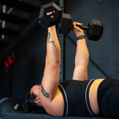 Rubber Hex Dumbbells (Pair)
