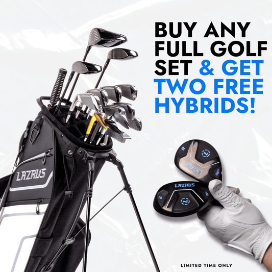 Lazrus Golf 11 pc Set - LAZ2 Driver, 3W, 1H, 6-PW Irons, 52° Wedge, Putter & Bag Optional